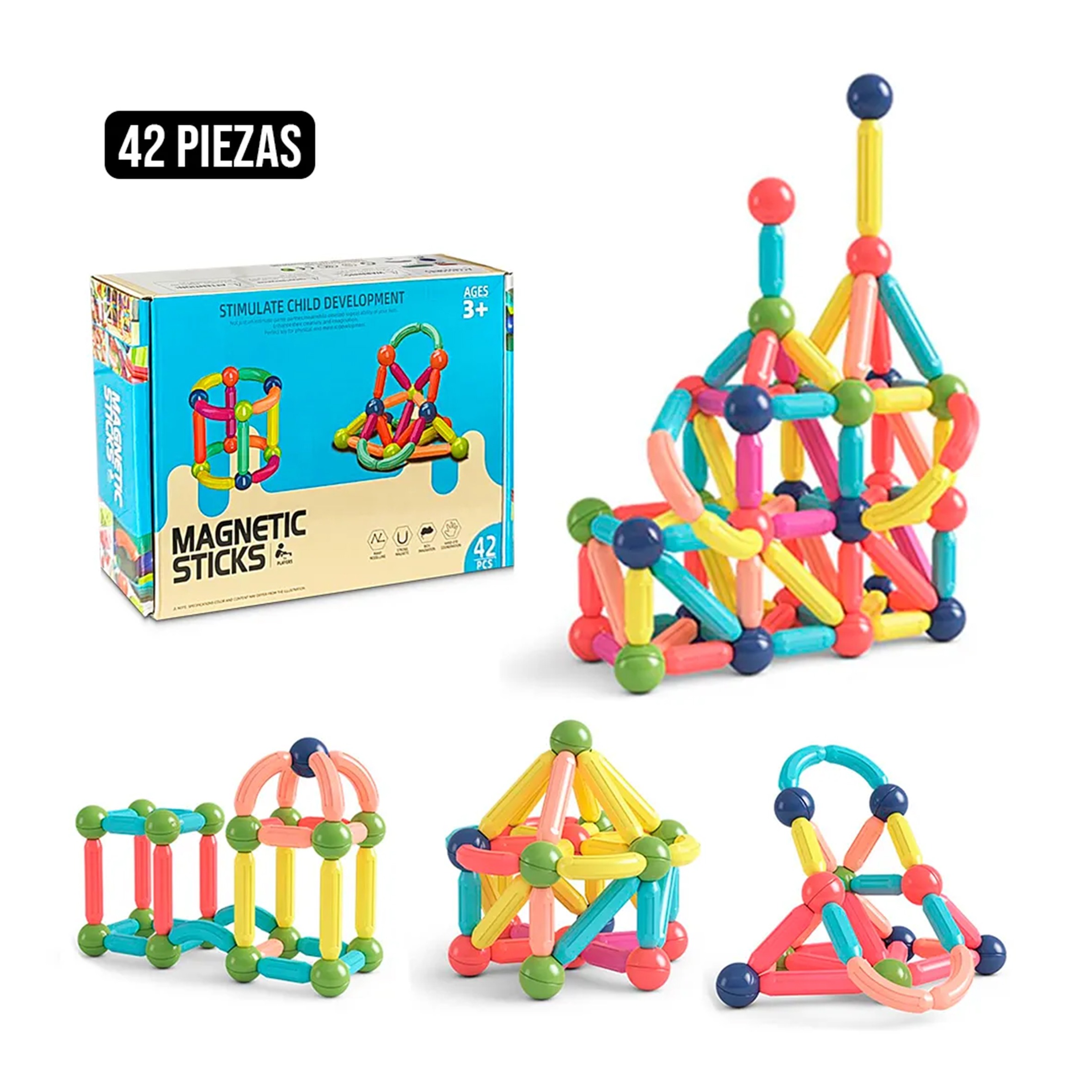 BLOQUE DIDACTICO MAGNETICO 42 PIEZAS
