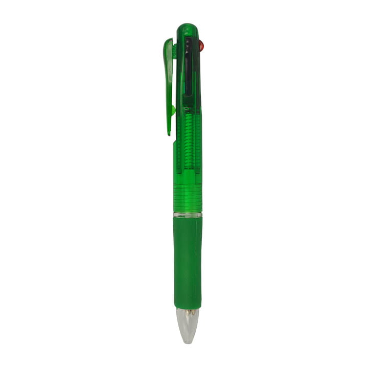 LAPICERO PLASTICO VERDE CON TINTAS RETRACTIBLES MULTICOLOR